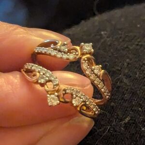 14 Karat Rose Gold & Genuine Diamond Engagement Ring Enhancer Band For Stacking